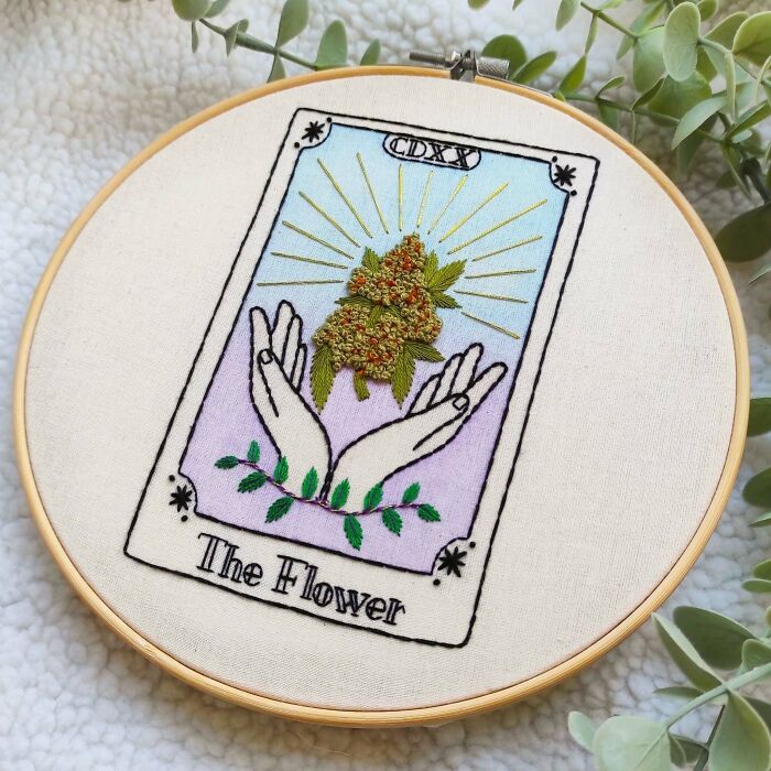 I Created And Embroidered 3 Unconventional Tarot Cards
