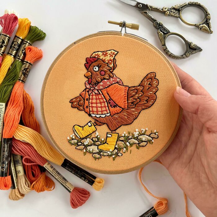 I Stitched A Fabulous Chicken! Animals In Clothing Is My New Favorite Thing