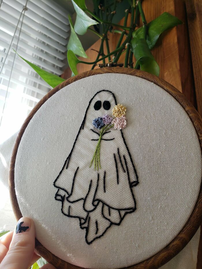 I Embroidered This Sweet Lil Guy Today