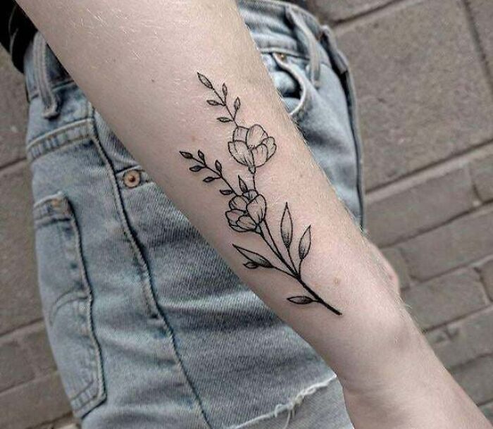 Flowers hand tattoo