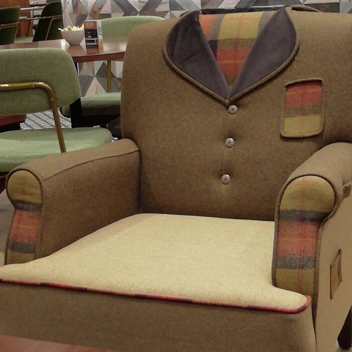 Brown suit chair 