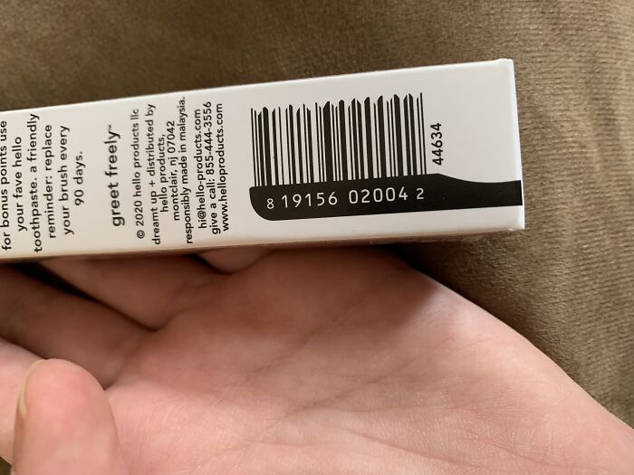 Found On A Toothbrush Box