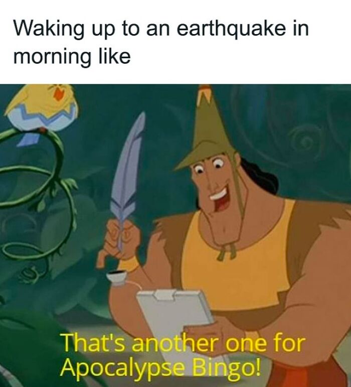 Waking up to an earthquake in the morning meme