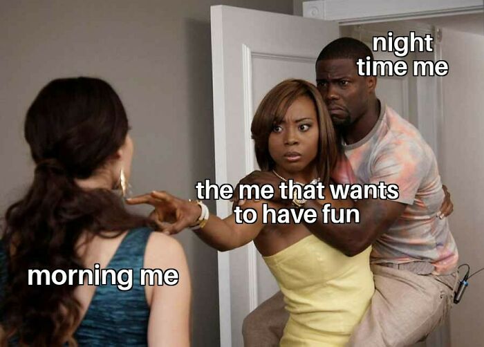 Morning and night time me meme