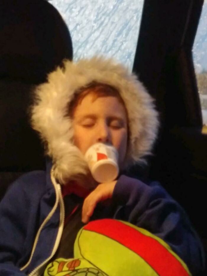 My Friend's Brother Fell Asleep While Eating Yoghurt
