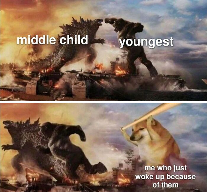 Godzilla and Kong wake up meme