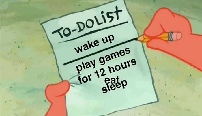 Patrick to do list morning meme