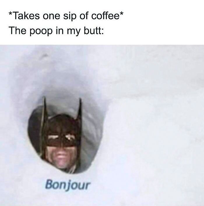 Toilet morning routine meme