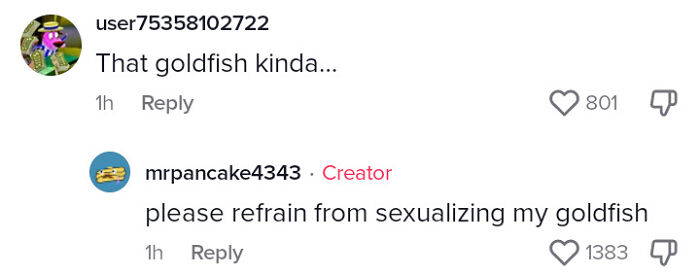 Please Refrain From Sexualizing My Goldfish