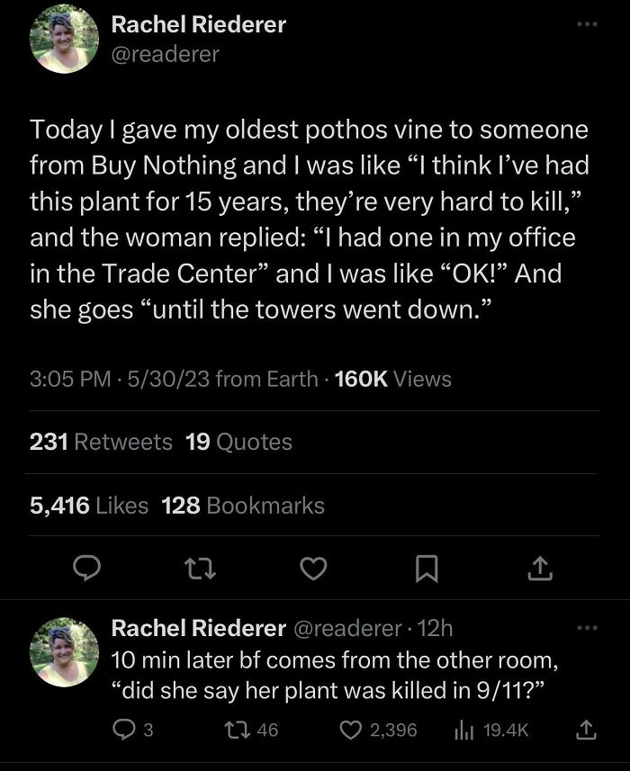 Did She Say Her Plant Was [unalived] In 9/11?