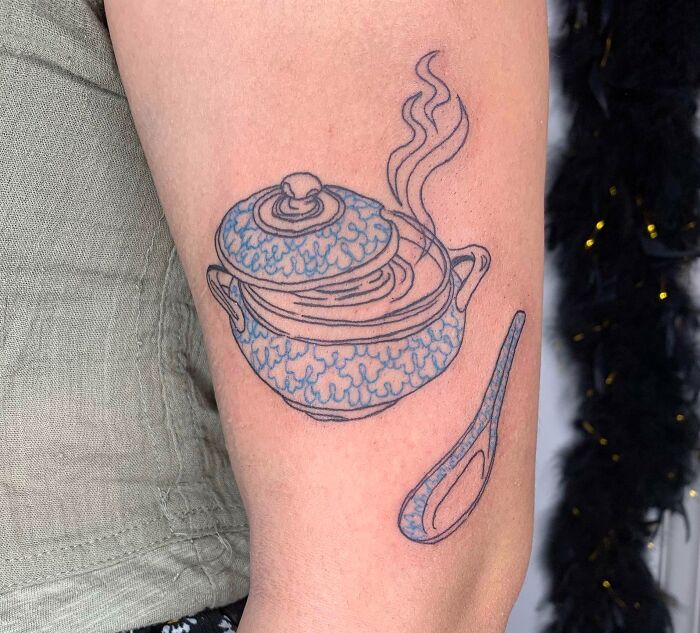 Tea pot watercolr tattoo
