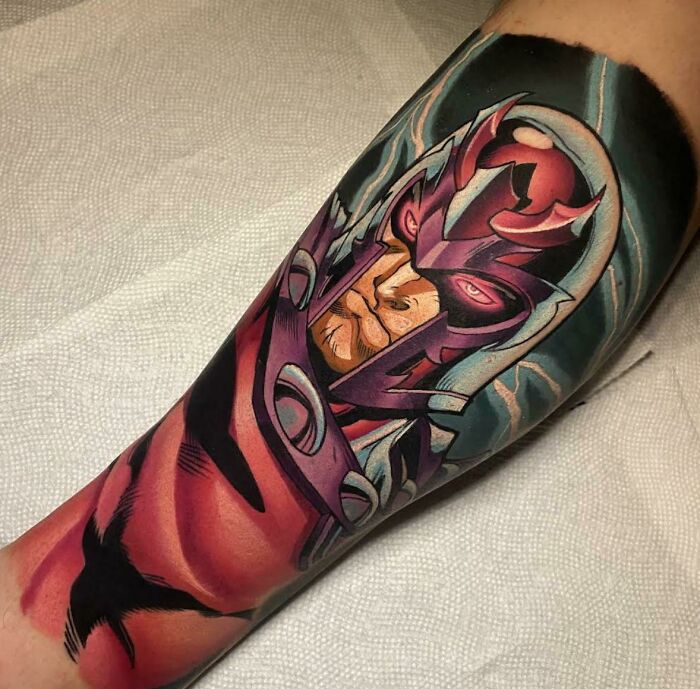 Magneto Tattoo Done By Ryan Willingham At Apocalypse Tattoo In Atlanta, GA