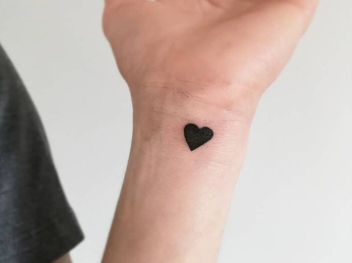 Simple Heart Wrist Tattoo