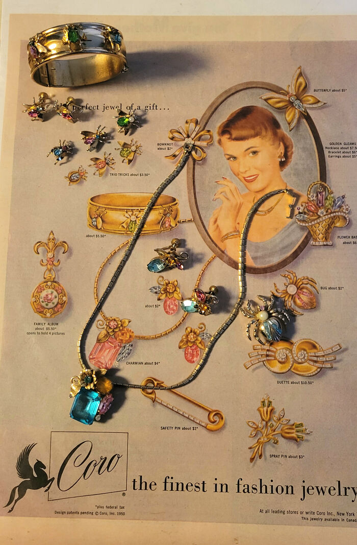 1950s Jewelry And Ad. The Necklace Is My Favorite