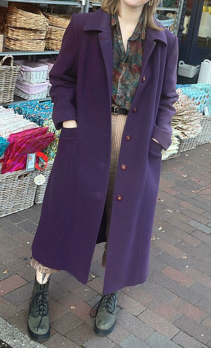 Massive Fan Of This Gorgeous 80’s/90’s Wool Coat I Got In A Charity Shop A Bit Ago