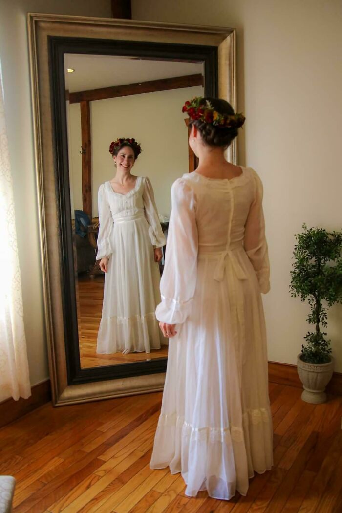 El vestido vintage de Gunne Sax que usé en mi boda, ¡era el vestido de mis sueños!