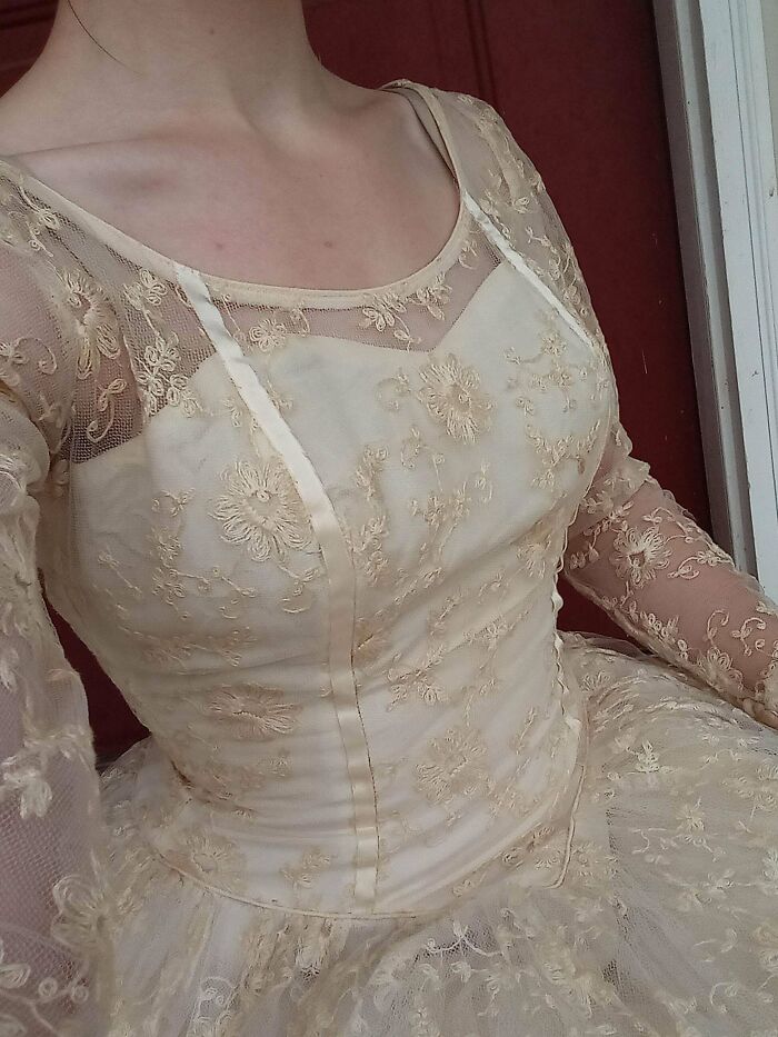 1940s Wedding Dress I Acquired! There Is No Wedding. I Just Didn't Want Anyone Else To Have It