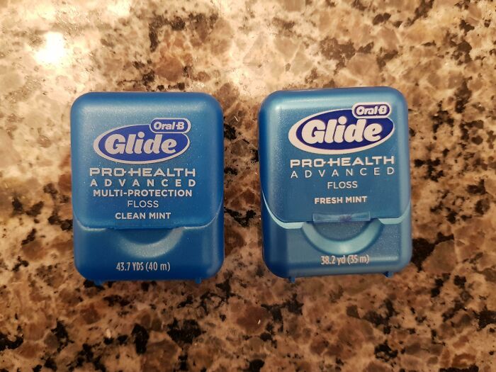 Oral B Reducing The Length Of Floss In The Same Size Packaging 😡