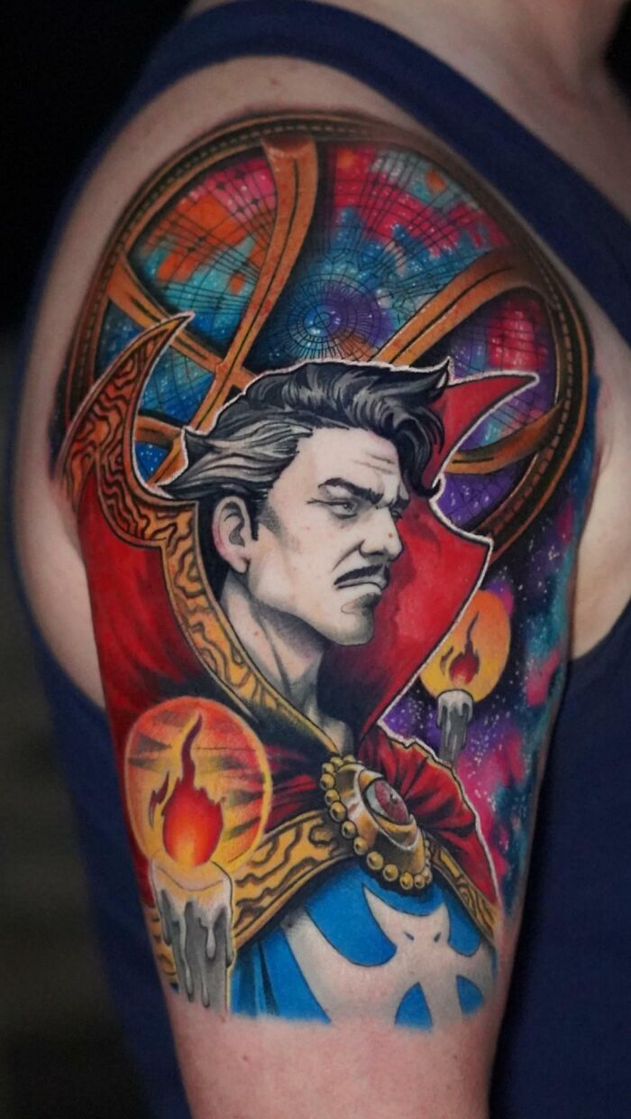 Dr. Strange Tattoo, By Tattookies On Ig With Inspiration From Stanley Artgerm Lau