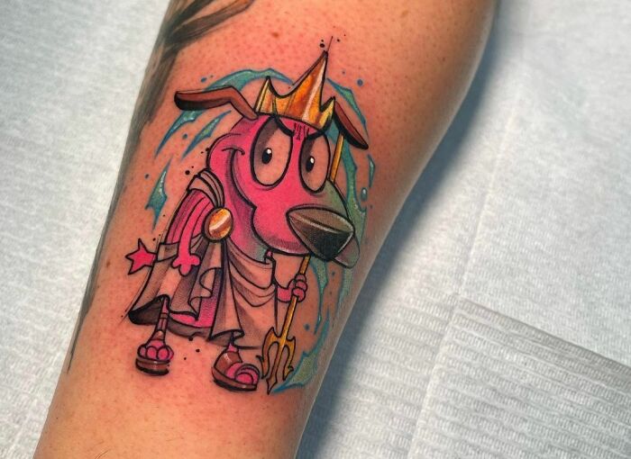 Courage The Cowardly Dog Tattoo Artwork