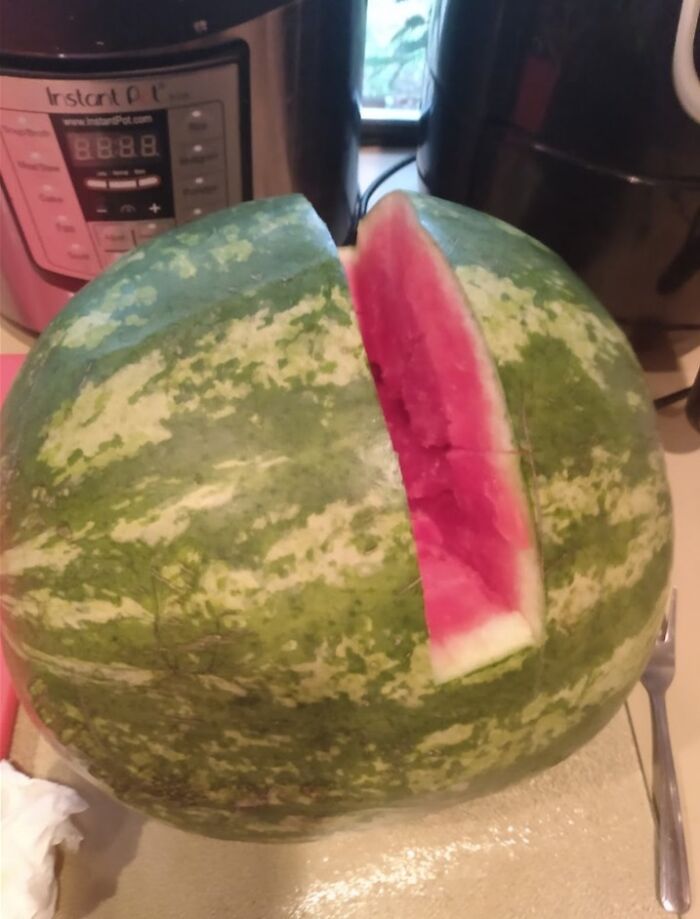 How My Grandma Gets A Slice Of A Watermelon