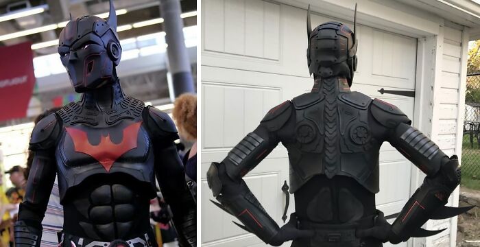 Person cosplaying a Spin on Batman Beyond