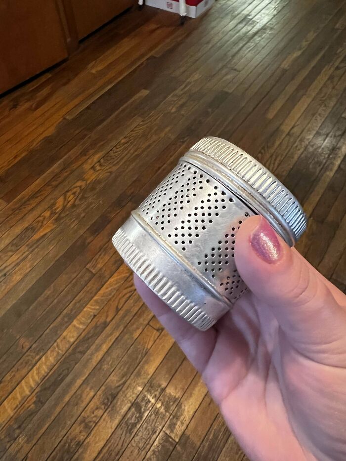 3-4 Inch Metal Barrel With Holes On Top, Bottom, And Sides. Found In Elderly Couples Home While Cleaning Out