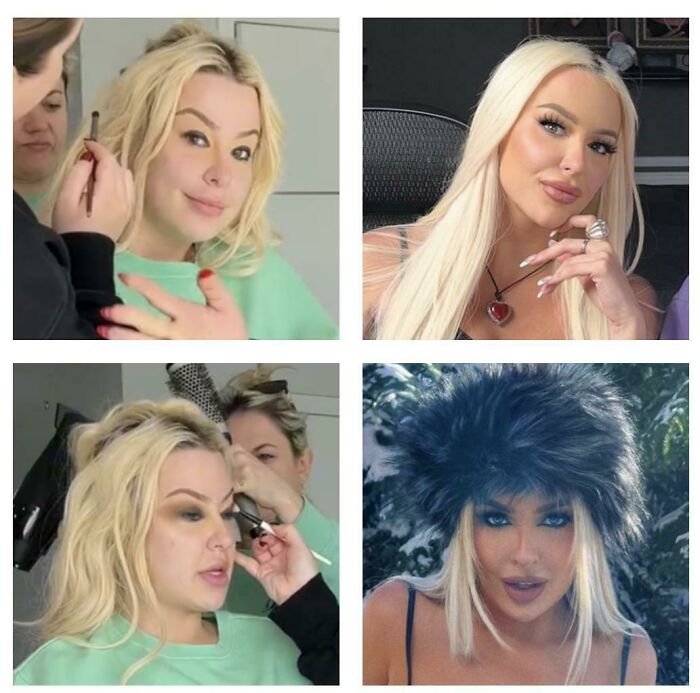 Screenshots From Her Makeup Artists Tiktok vs. The Pics She Posts