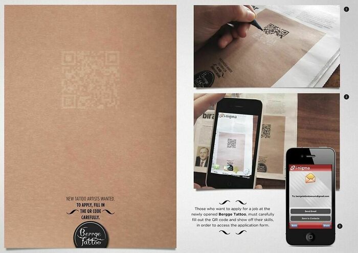 Fill In Carefully: An Ingenious Ad For A Tattoo Parlour