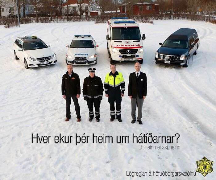 Elige quién te llevará a casa // Policía Metropolitana de Reikiavik