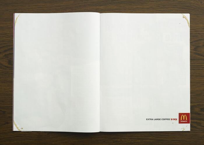 Minimalist Mcdonalds Ad From Sweden Shows New Large Coffee Size