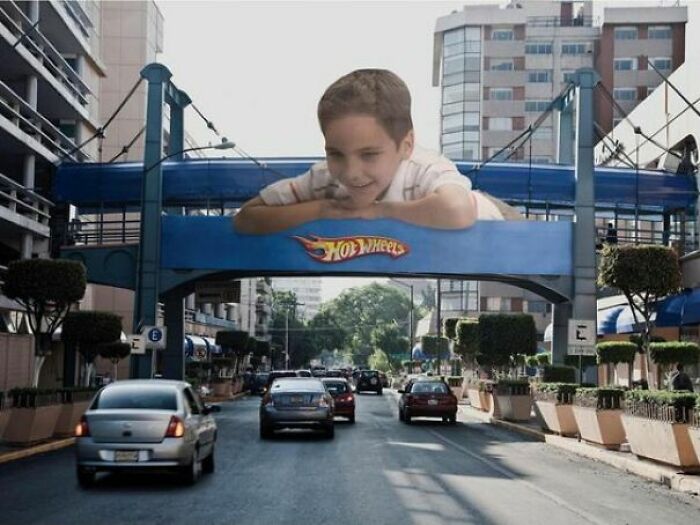 Street Advertisement For Mattel Hot Wheels Toy Cars