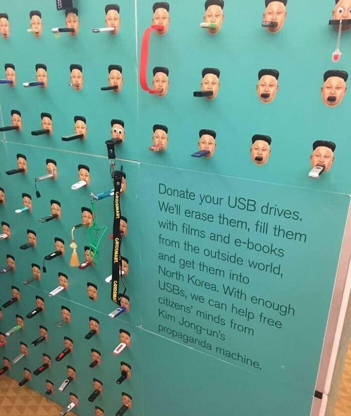 Donation Ad And Drop Off For USB Sticks To Send To North Korea