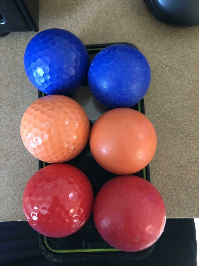 I Work At A Mini Golf Course. These Golf Balls Have Been Stuck In A Stream For So Long They Became Smooth