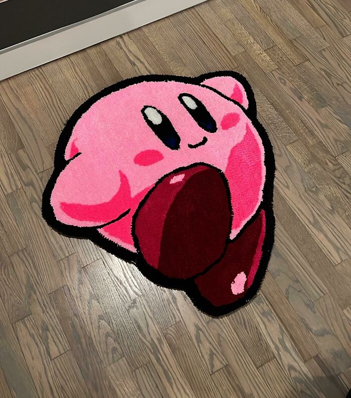 Colorful Kirby running rug