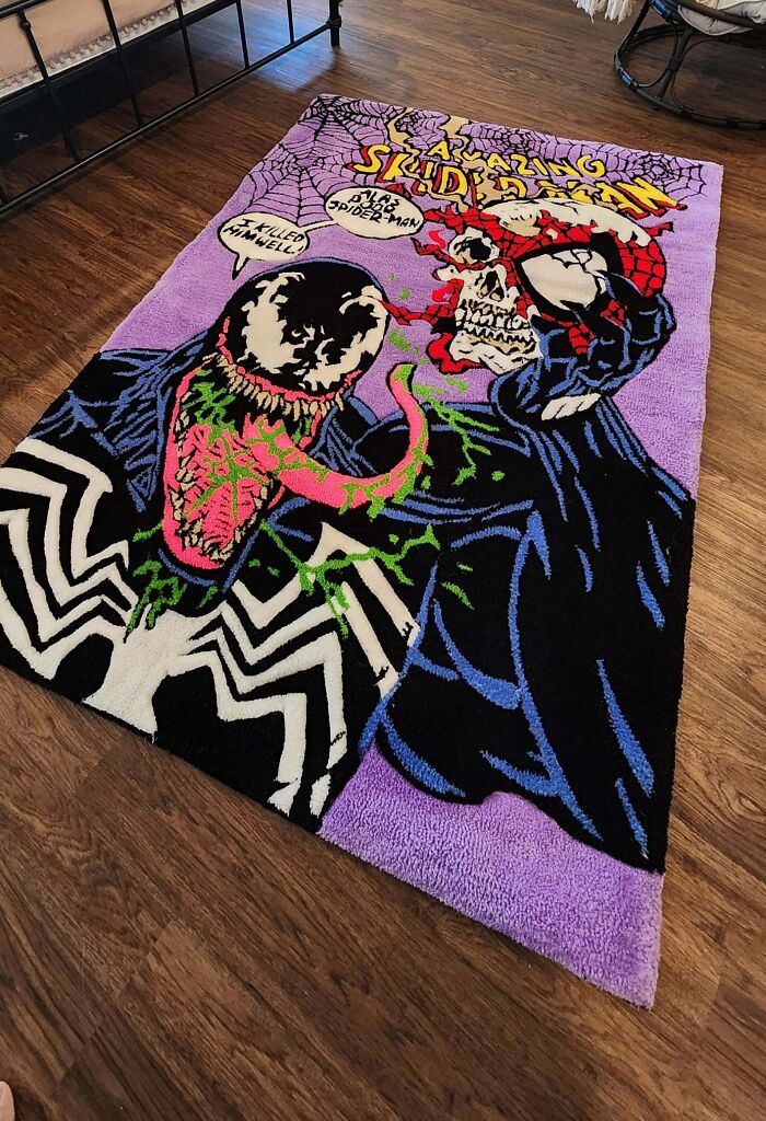 Venom vs. Spiderman rug