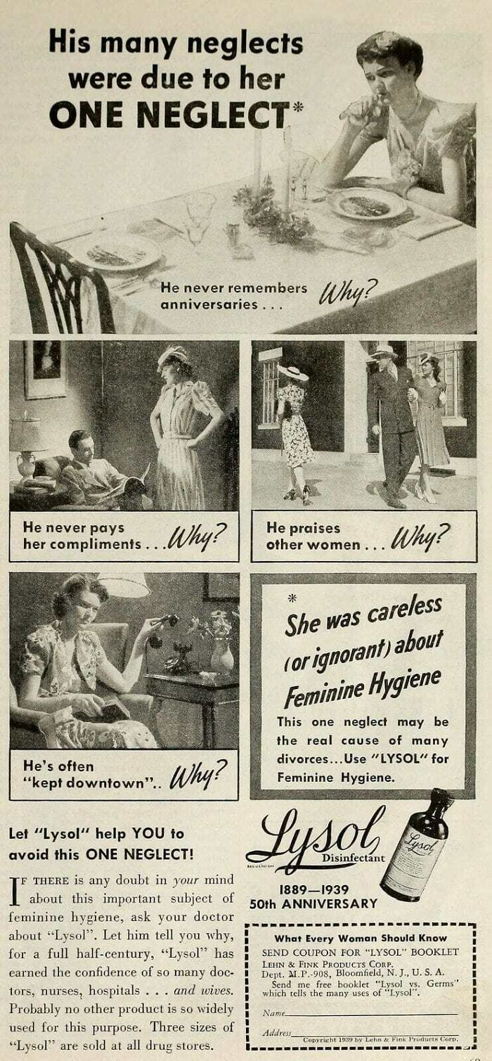 Lysol For Feminine Hygiene (1939)