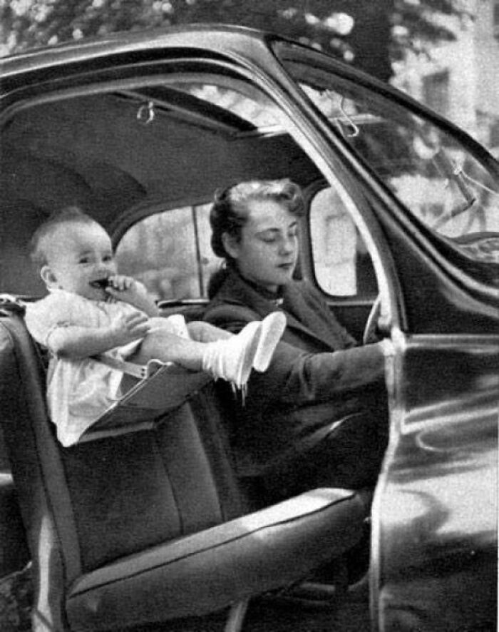 Asientos para niños en los coches, años 40