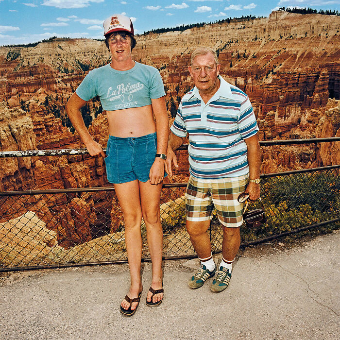Tío y sobrino en Sunset Point, Parque nacional Bryce Canyon , Utah, 1981