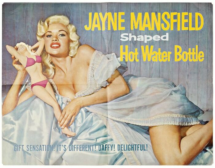 The Jayne Mansfield Shaped Hot Water Bottle. Delightful!