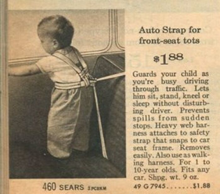Auto Strap For Front Seat Tots, 1961 Sears Catalog