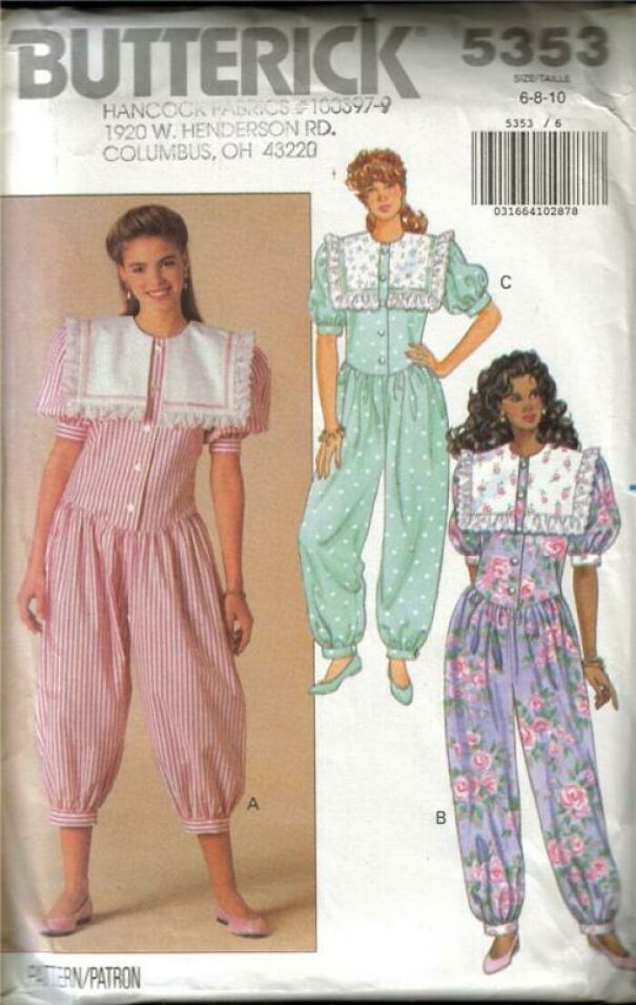 Ladies' Jumpsuit Sewing Pattern, 90s