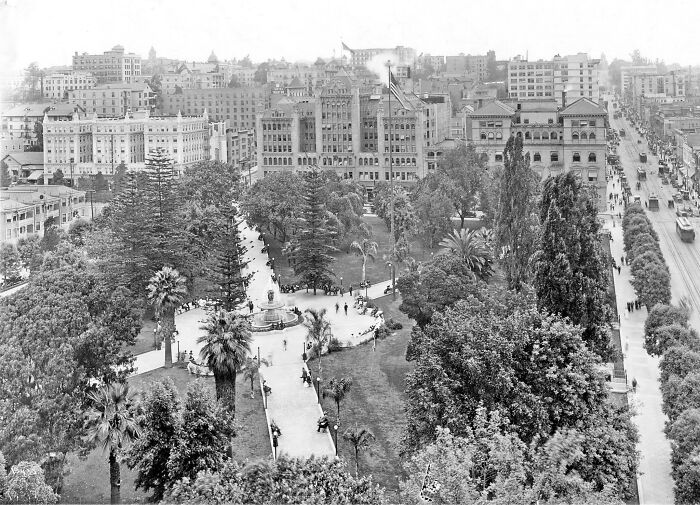 Los Ángeles en 1918, aquí nada sobrevivió hasta nuestros días