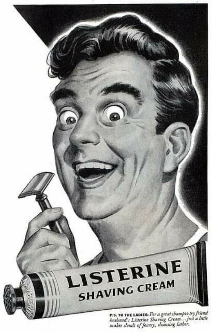 Listerine Shaving Cream Ad (1944)