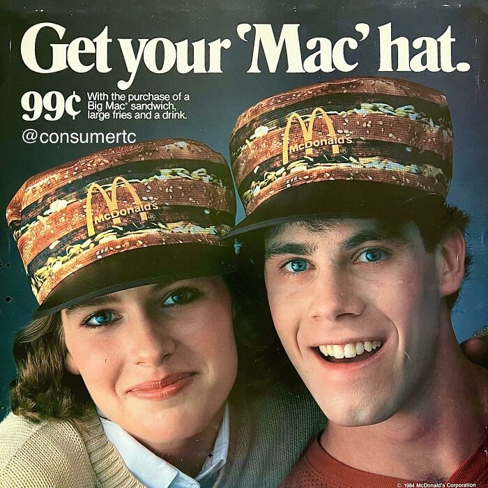 The Big Mac Hat! (Mcdonald’s Translite Sign, 1984). Courtesy Of Consumer Time Capsule On Twitter