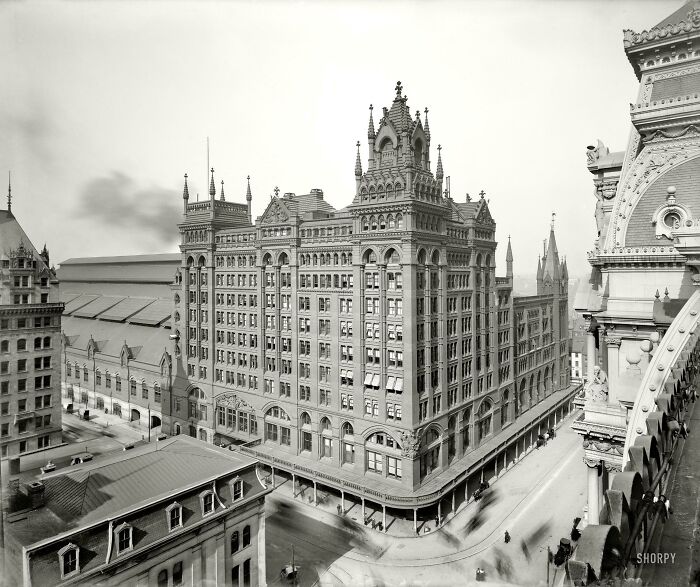 One Of Philadelphias Most Gorgeous Corners In The Year Of 1900, Broad Street Station. (Razed In 50s)