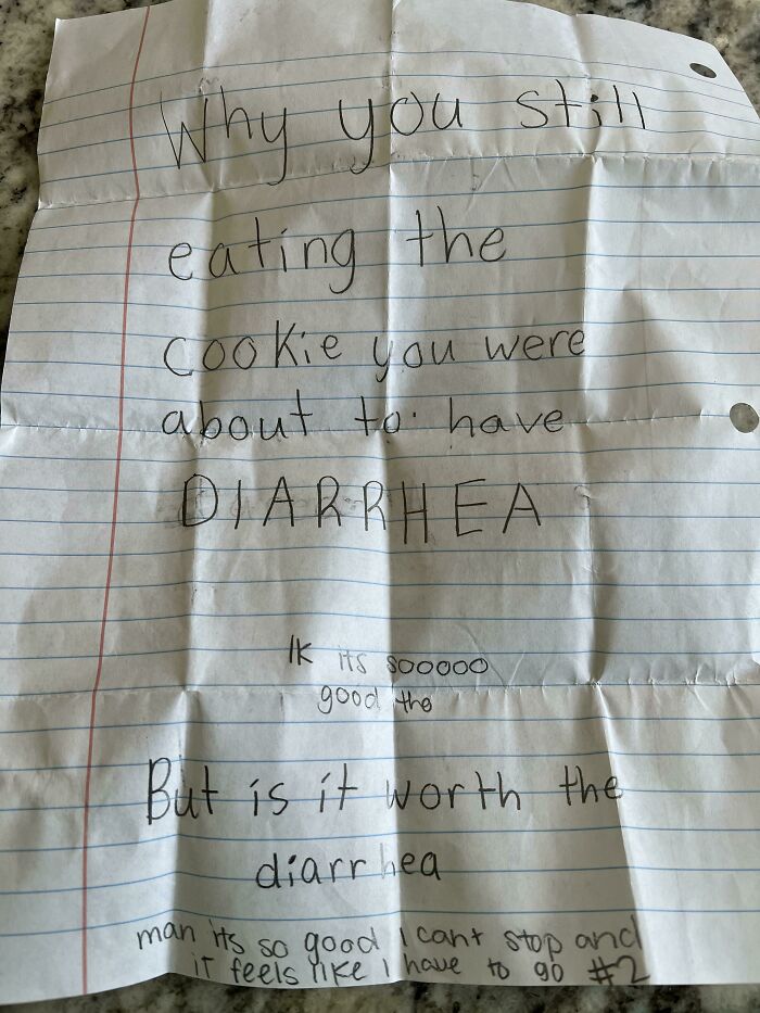 A Note I Confiscated From Two Sixth Graders Last School Year