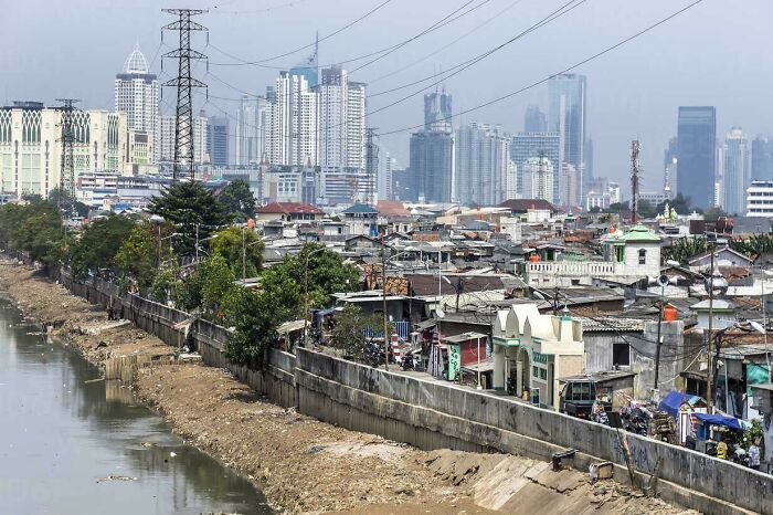Barrios marginakes en Jakarta, Indonesia