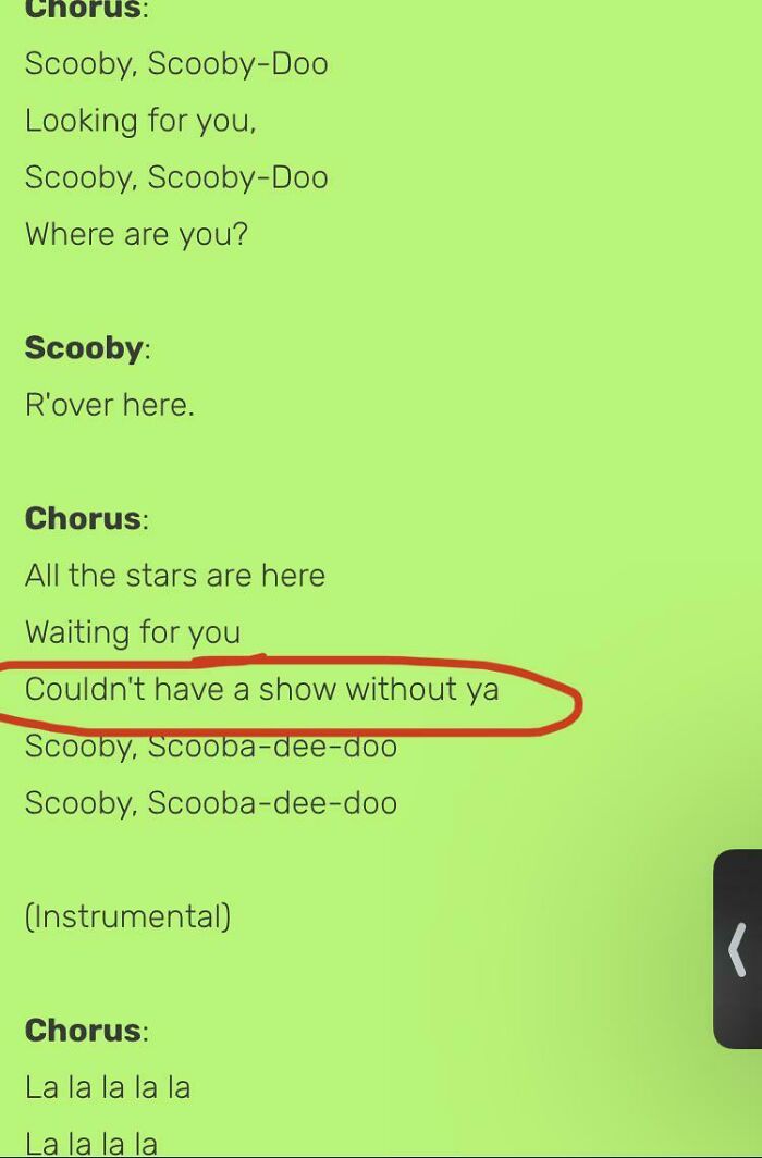 These Lyrics From The Opening Theme Of The New Scooby-Doo Movies…