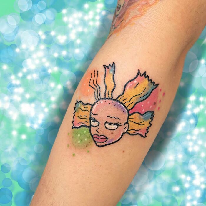 colorful Doll arm Tattoo
